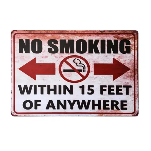 NO SMOKING Sign Pub Bar Restaurant Decor Metal Tin Wall Sticker.jpg 640x640.webp