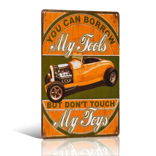 My Tools Don t Touch My Toys Metal Tin sign Hot Rod Roadster Wall Decor Retro.jpg 640x640.webp