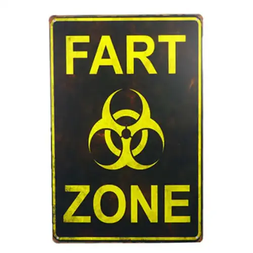 FART ZONE Tin Plaque Shabby Chic Garage Metal Sign Wall Art Decor.jpg 640x640.webp