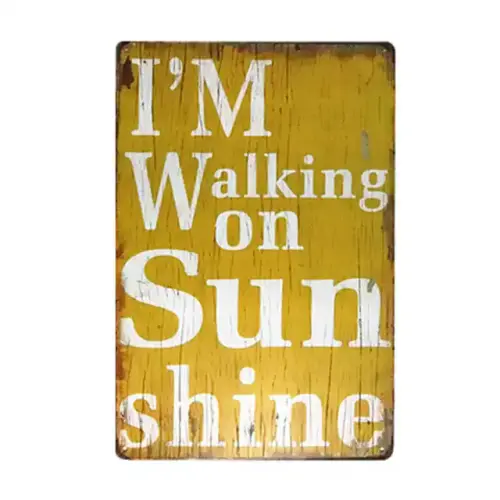 I m Walking On Sunshine Sign Metal Tin Decoration Letters.jpg 640x640.webp