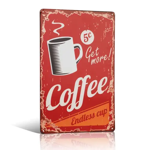 Coffee Bar Sign Vintage Coffee Menu Wall Decor Aluminum Metal Sign for Bar Restaurants Cafes Pubs.jp.webp