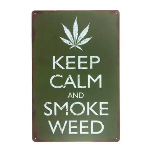 vintage home d cor shabby chic Stay Calm Smoke Weed Vintage Style Sign.jpg 640x640.webp