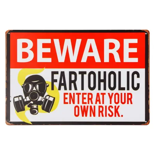 Warning sign Beware Fartoholic Enter at Your Own Risk Safety Sign Notice Warning Security Sign Stree.webp