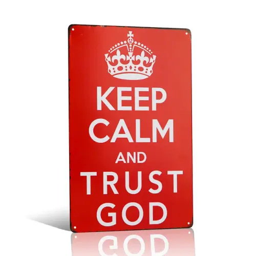 Tin Sign 20 x 30 cm Curved Keep Calm and Trust GOD Decorative Wall Plaue Sign.jpg 640x640.webp