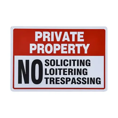 Private Property Sign No Soliciting No Loitering No Trespassing Easy Mounting Indoor Outdoor Use.jpg.webp