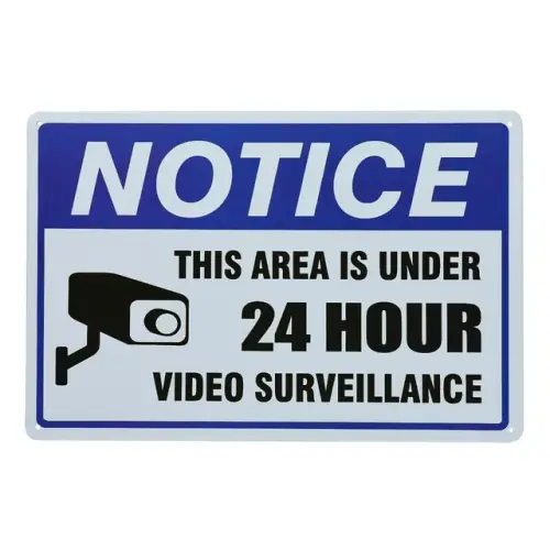 Video Surveillance Sign Security Camera Warning Sign 8 x 12 Rust Free Metal UV Printed Easy.jpg 640x.webp