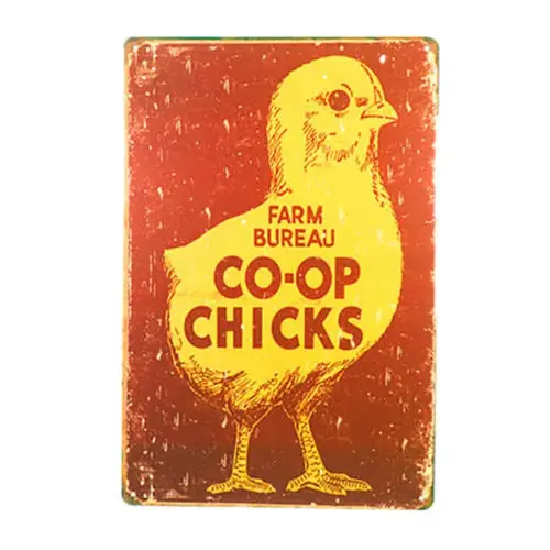 Farm Bureau Co op Chicks Chicken Sign Vintage Home Kitchen Decoration.jpg 640x640.webp