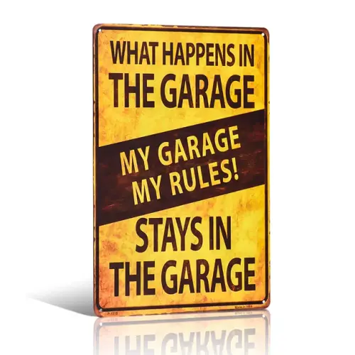 Metal Tin signs My Garage My Rules Rustic Wall Plaque Garage Wall Decor Craft Wall Painting.jpg 640x.webp