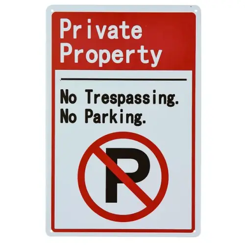 Private Property Sign No Parking No Trespassing 8x12 Rust Free Metal UV Printed Easy to Mount.jpg 64.webp