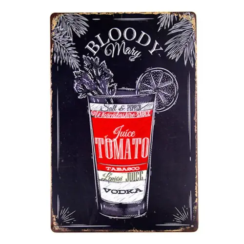 Tin Sign Nostalgic Alcohol Retro Bloody Mary recipe BAR decor.jpg 640x640.webp