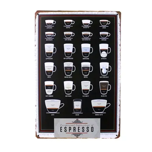 Types Of Espresso s Cup Metal Tin Sign Bar Pub Wall Decor Poster.jpg 640x640.webp