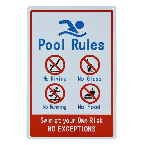8 12 inch Swimming Pool Rules Signs Swim at Your Own Risk Sign Predrilled Easy to.jpg 640x640.webp