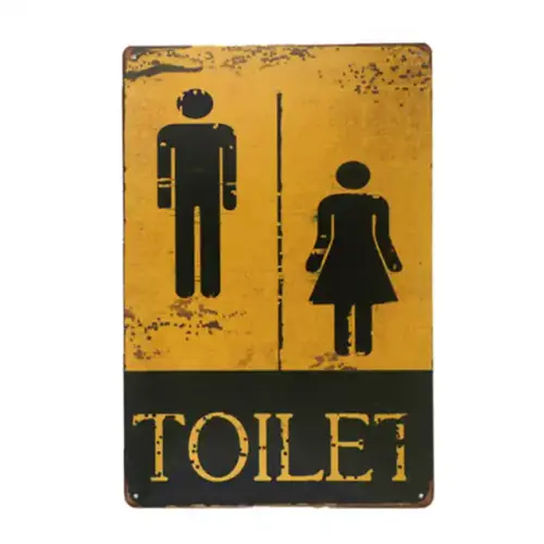 TOILET Ladies and gentleman toilet vintage Tin Sign coffee bar poster.jpg 640x640.webp