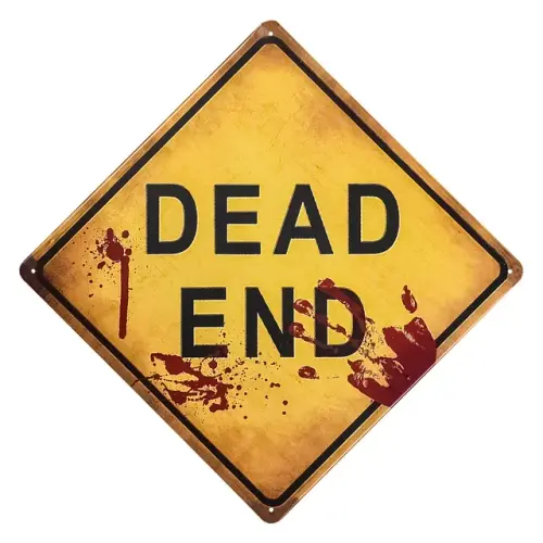 Engineer Grade yard Warning Sign Legend DEAD END 10 Width x 10 Height Black on Yellow.jpg 640x640.webp