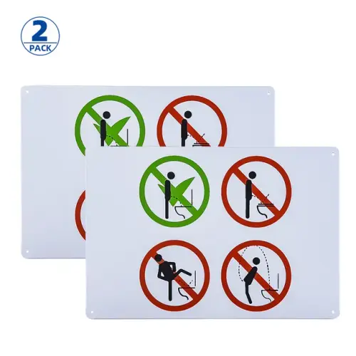 2 Pack Toilet Rules Funny Sign Bar Cafe Garage Wall Decor.jpg 640x640.webp