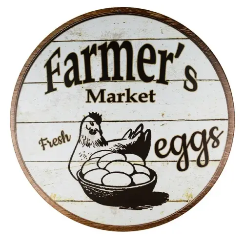 Decor Signs Indoor Outdoor Farmers Market Eggs Wholesale Novelty Metal Circular Sign.jpg 640x640.webp