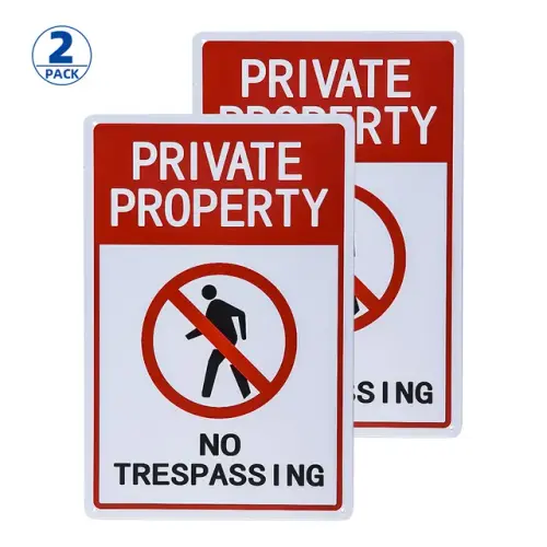 2 Pack Private Property No Trespassing Sign 12 x 8 Inches UV Protected Metal Sign.jpg 640x640.webp