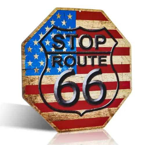 Mother Road Route 66 Metal Novelty Octagon Stop Sign for Home Man Cave Decor.jpg 640x640.webp