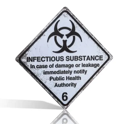 Danger Infectious Substances Black Industrial Craft Infectious Substance Outdoor Store Sign White 10.webp