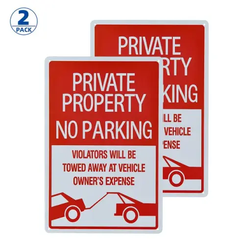 2 Pack No Parking Sign Private Property Sign Violators Will Be Towed Sign UV Printed Easy.jpg 640x64.webp