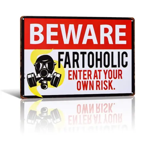 Beware fartoholic Retro Art Poster Home Bar Vintage Plates Metal Wall Art Home Decor.jpg 640x640.webp