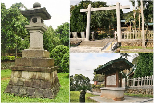 00004 桃園神社鳥居、制札、石燈籠