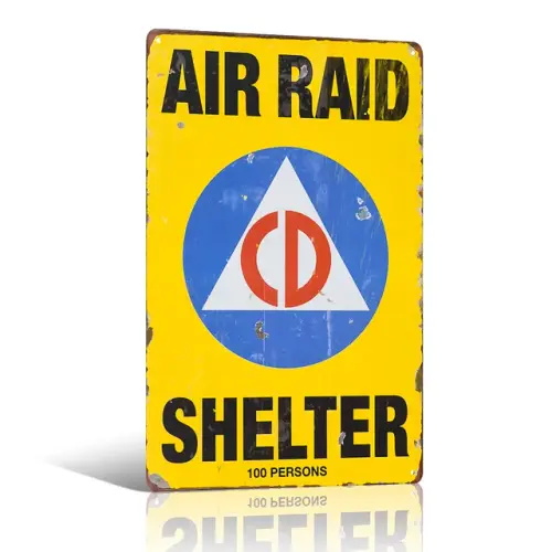 Danger sign AIR RAID SHELTER Vintage Metal Tin Sign.jpg 640x640.webp