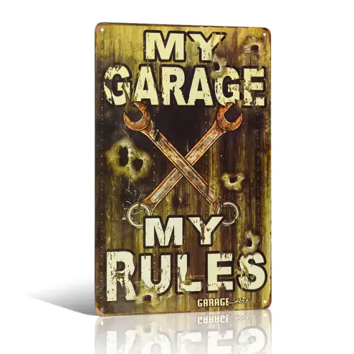 My garage my rules Vintage Metal sign Restaurant Coffee Cafe Poster Bedroom Pub Home Wall Decor.jpg .webp