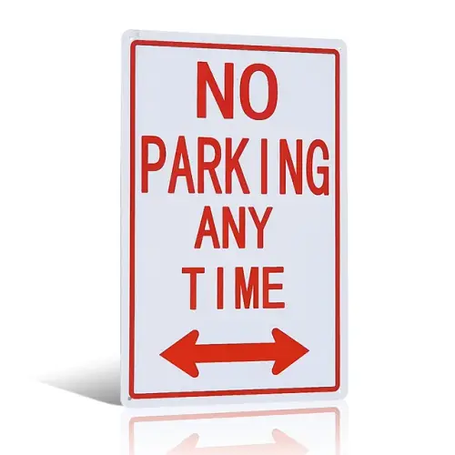 No Parking Sign with Arrows Weather Fade Resistant Easy Mounting Indoor Outdoor Use.jpg 640x640.webp