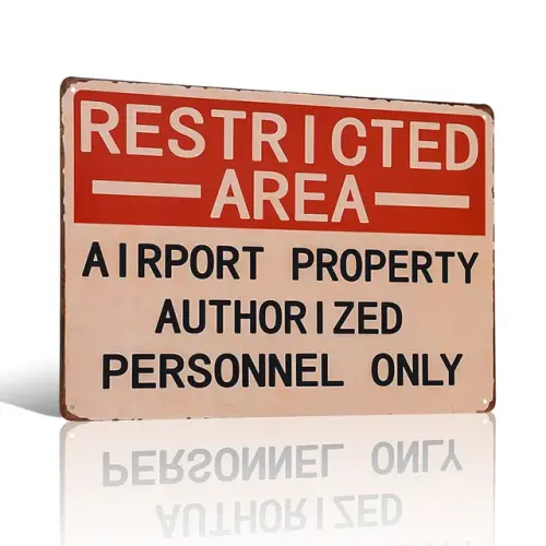 Warning Restricted Area personnel only Vintage Look Reproduction Metal Yard Sign.jpg 640x640.webp