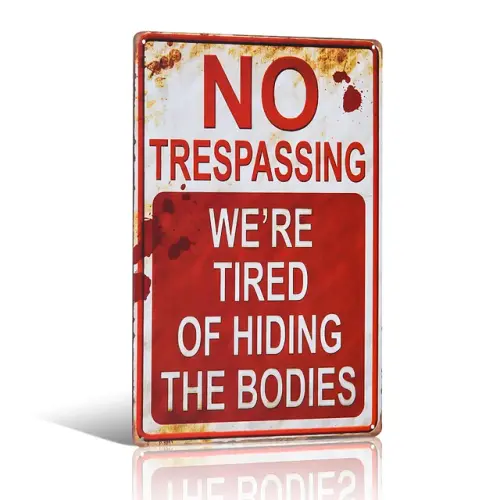 No Trespassing Metal Tin sign Art Poster Bar Pub Club Home Decorative.jpg 640x640.webp