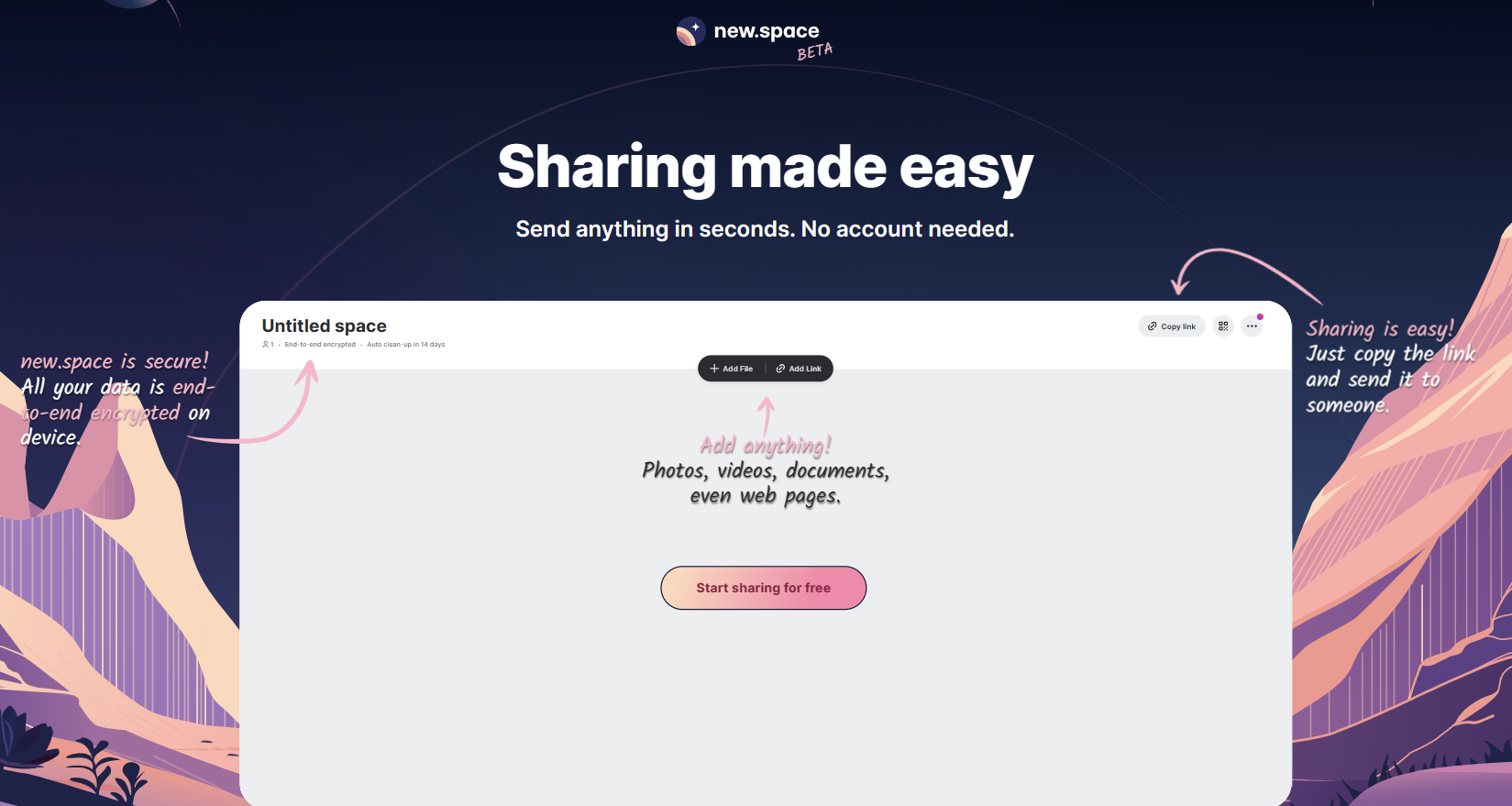 New Space: How to create your secure file-sharing space