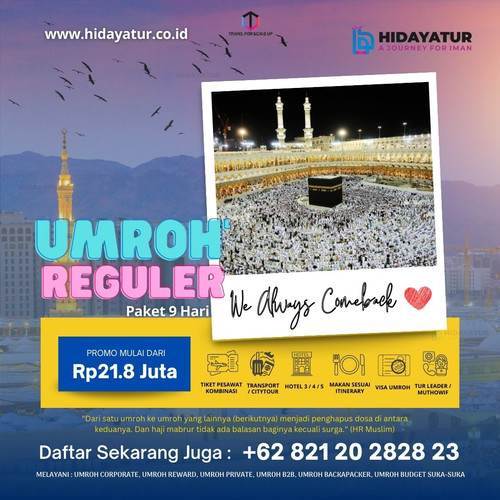 UMROH REGULER 9 HARI BY HIDAYATUR