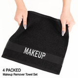 American Soft Linen Makeup Remover Face Cloth 100 Cotton Makeup Towels 4 Packed Face Towels 12x12 in