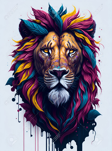 201258865 lion head color splash art ai generated illustration.jpg