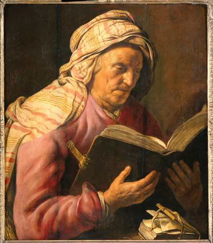 Lievens, Jan Старая женщина читает, 1633, 78 cm х 68 cm, Дерево, масло