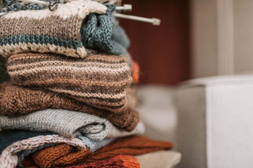 Handmade-spinus stick-needle sweater