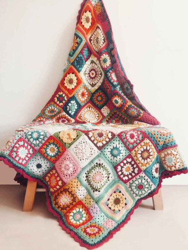 Crochet Pattern Patchwork Blanket