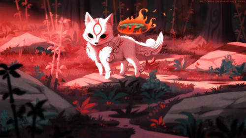 fiery young okami wolf 3zie71alhytpadg7