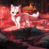 fiery young okami wolf 3zie71alhytpadg7