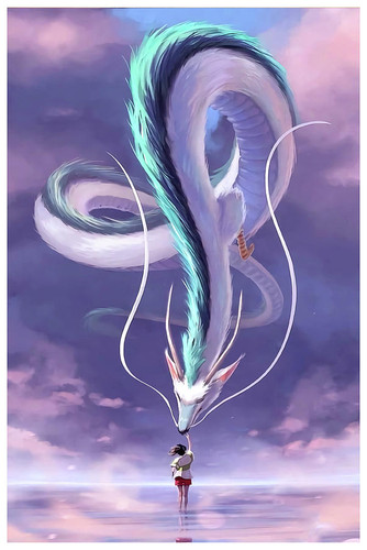 spirited away dragon japanese anime art charles ansell.jpg