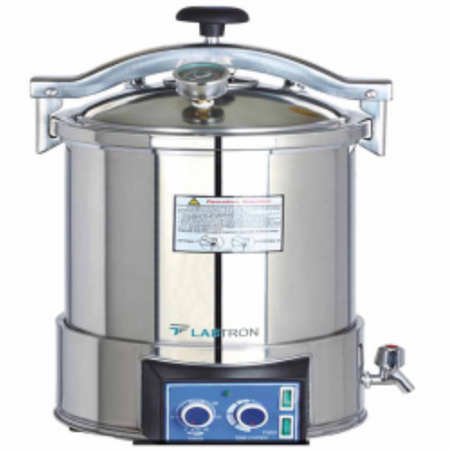 A portable autoclave is a device designed for sterilizing equipment and instruments in a compact and mobile form. Autoclaves use high pressure and steam to kill bacteria, viruses, fungi, and spores, ensuring that medical and laboratory instruments are free from contamination.It has more lightweight than traditional autoclaves, and to run on different power sources, such as electricity, batteries, or even gas,Volume of Chamber24 L;Working temperature-126 ℃;Heating mode-Electrically / LPG heated;Heat average-≤ ± 1℃; for more visit labtron.us