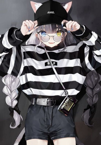 Beautiful Greay and white haired girl.jpg