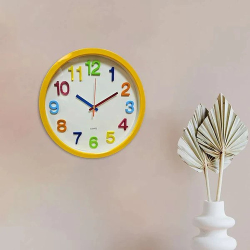Colorful Kids wall clock Silent Non Ticking Number Quartz1.jpg