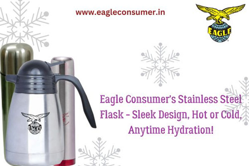 Eagle Consumer's Stainless Steel Flask - Sleek Design, Hot or Cold, Anytime Hydration!.jpg