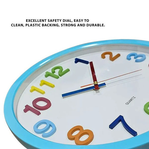Colorful Kids wall clock Silent Non Ticking Number Quartz.jpg