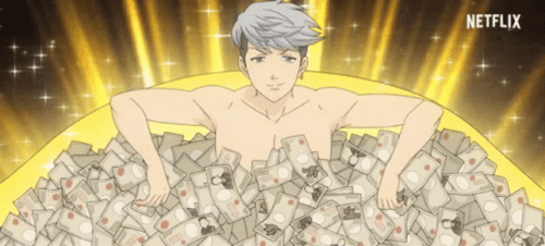 anime money bath rich saiki k 9fpiveueq10taq1c.gif
