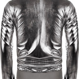 COOFANDY Men's Metallic Jacket 70s Disco Christmas Party Varsity Jacket Zip up Baseball Bomber 2