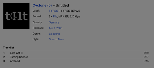 Discogs screenshot