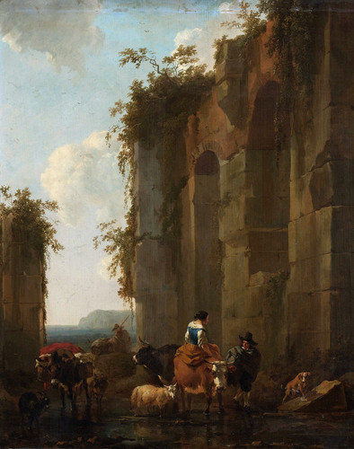 Итальянский пейзаж с руинами. 1658. 52х42. Гос музей Амстердам